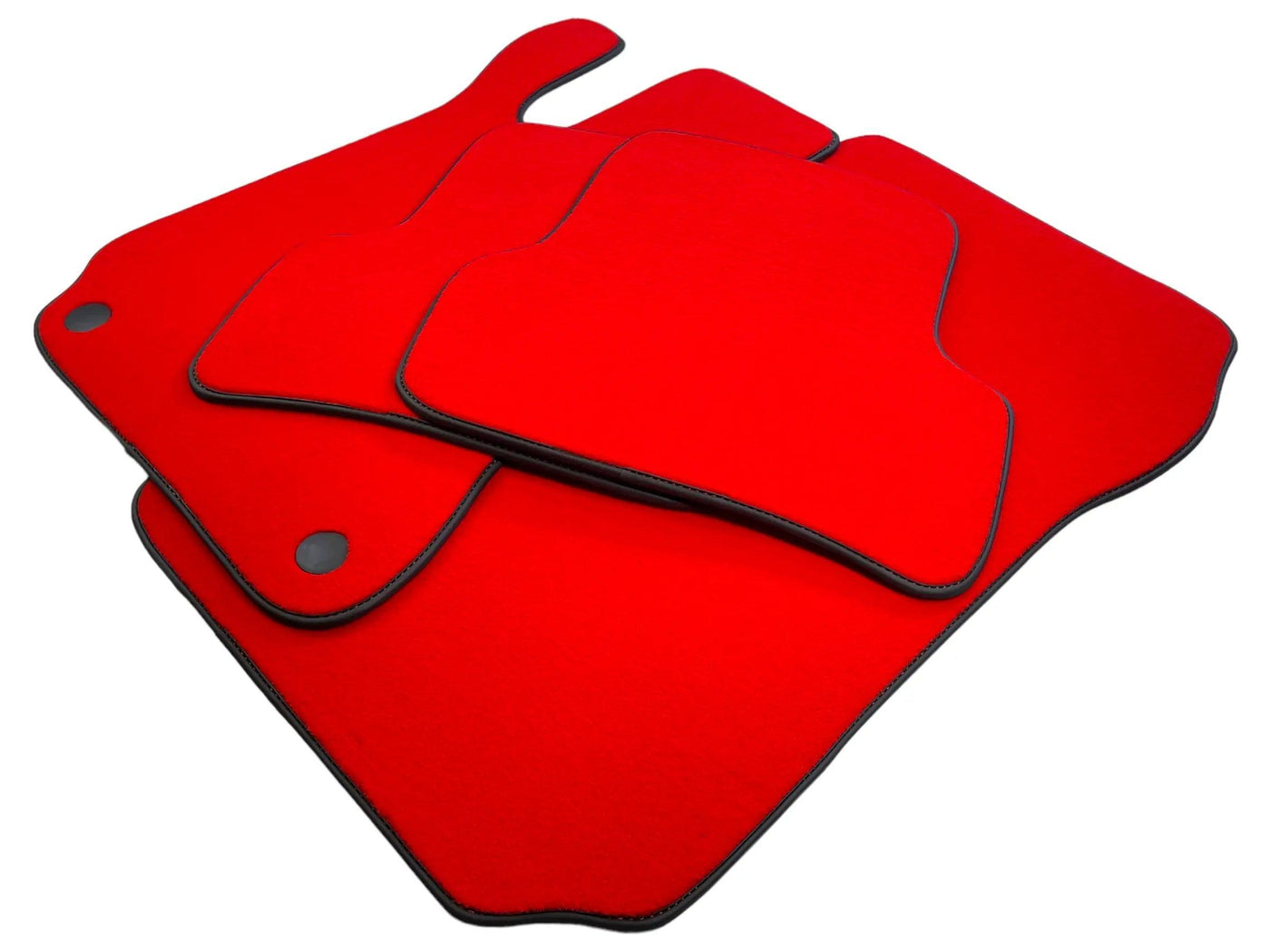 Red Floor Mats For Mercedes-Benz SL R231 2012–2020 Black Trim - AutoWin