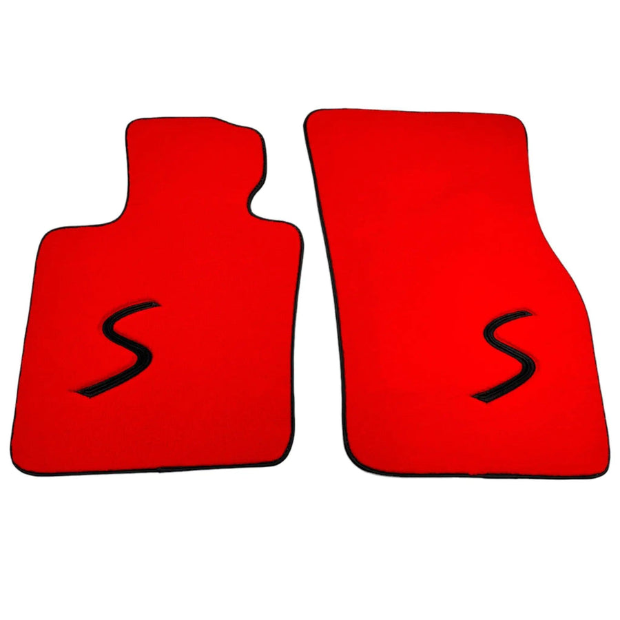Red Floor Mats for Mini Cabrio R52 Convertible (2004-2009) - AutoWin
