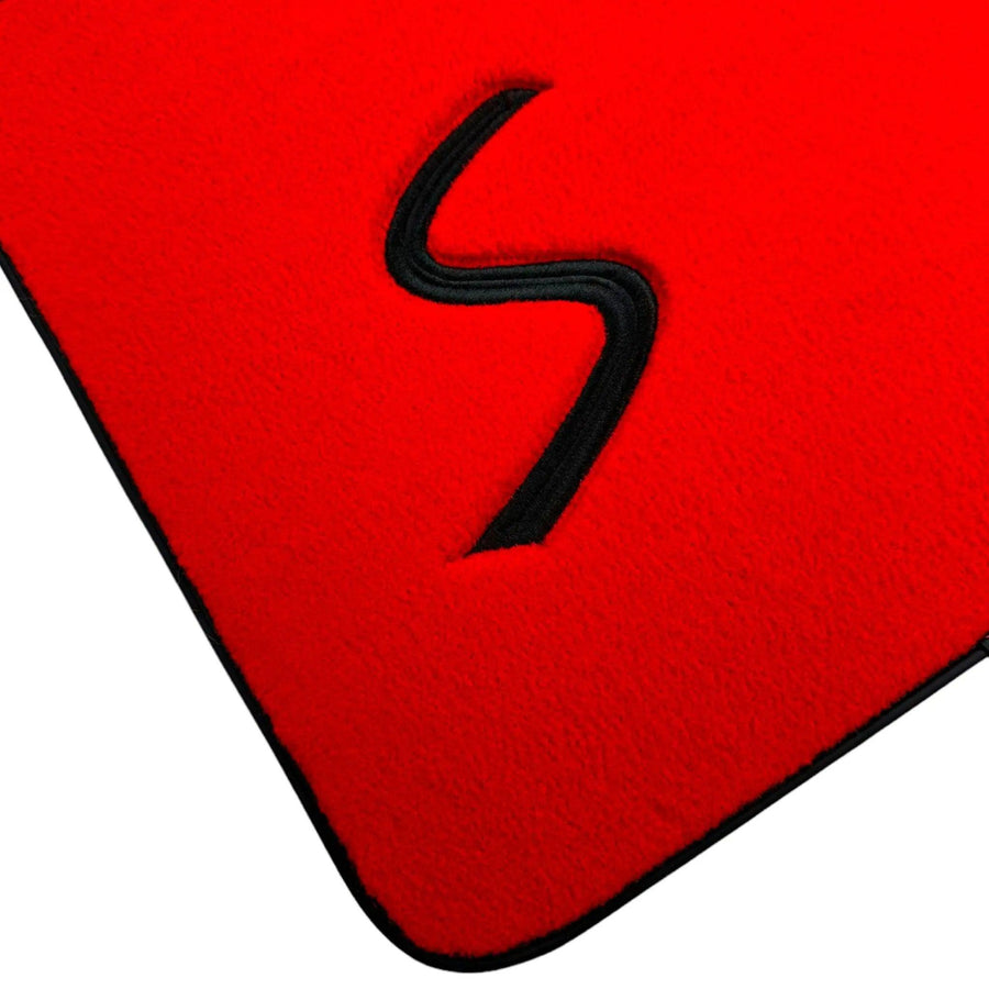 Red Floor Mats for Mini Cabrio R52 Convertible (2004-2009) - AutoWin