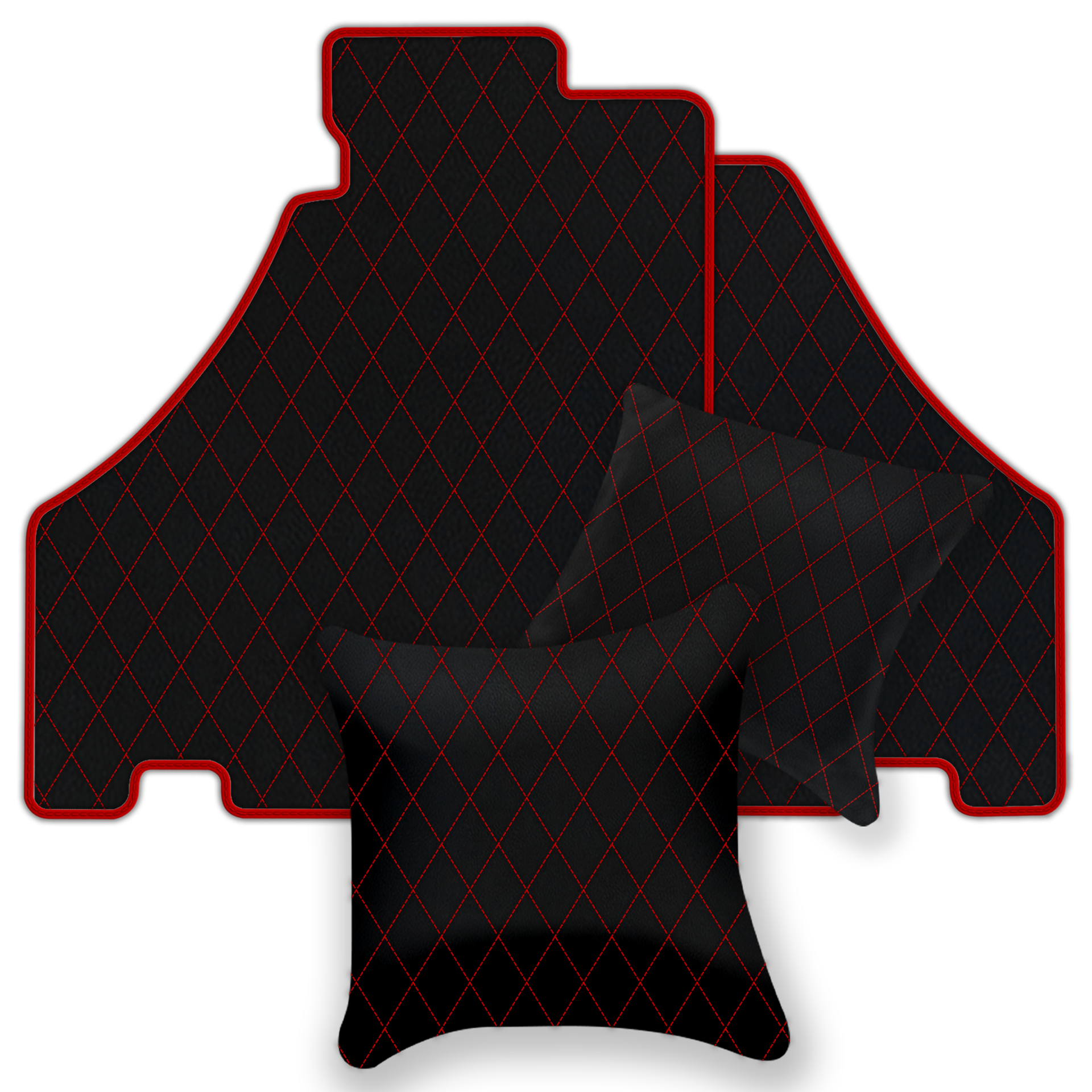 Premium Black Leather Floor Mats for Ferrari 360 (1999-2005)