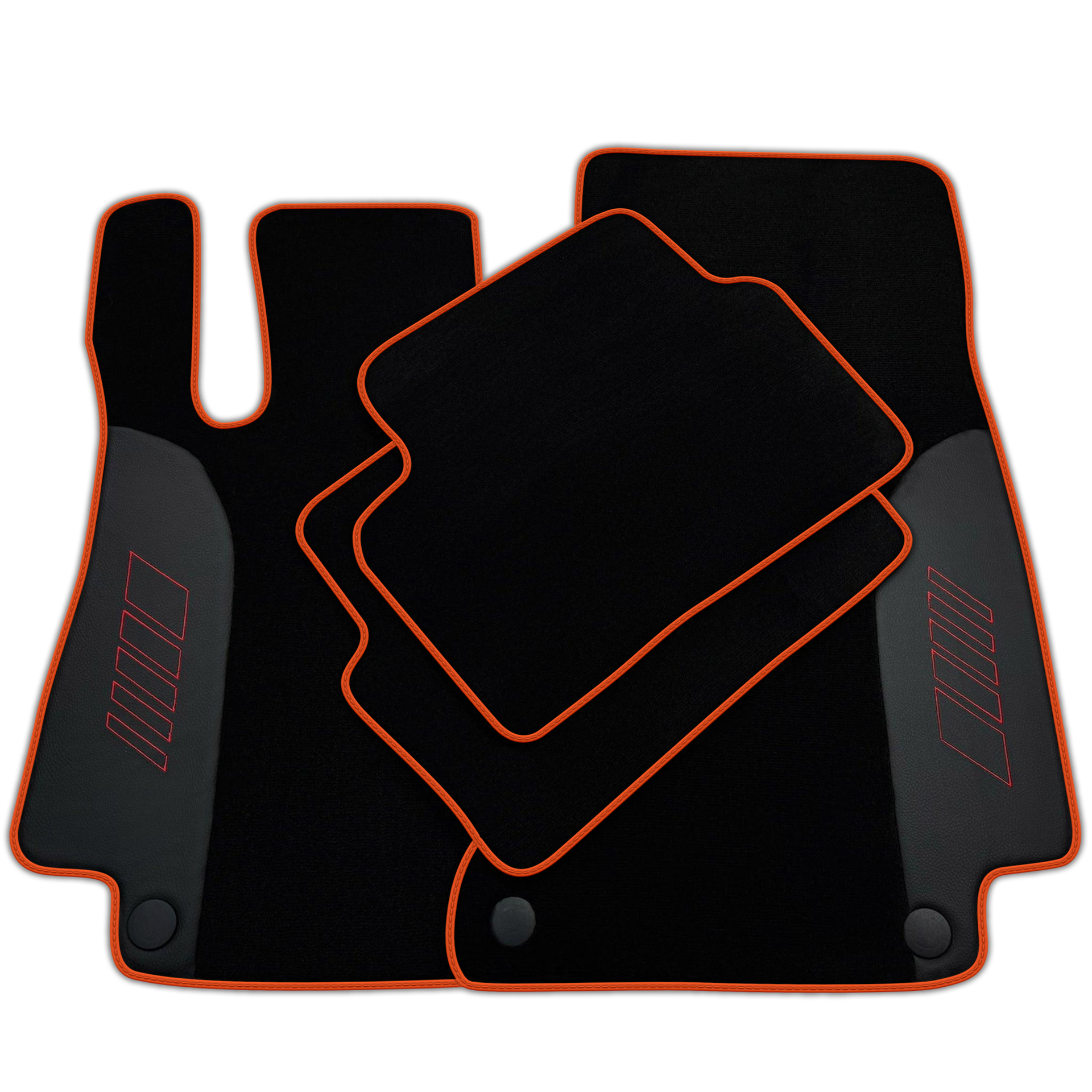 Black Floor Mats For Mercedes Benz C-Class C205 Coupe Facelift (2018-2023) | AutoWin Edition