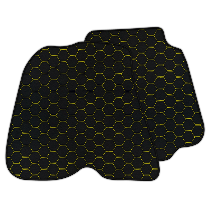 Customizable Leather Floor Mats with Symmetrical Hex Pattern for Ferrari 812 GTS (2018-2023)