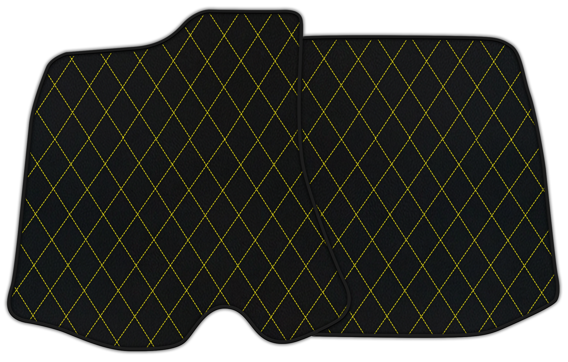 Customizable Leather Floor Mats with Single Diamond Pattern for Ferrari Roma (2021–2024)
