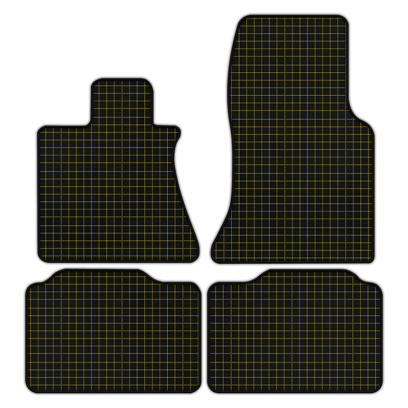 Customizable Leather Floor Mats with Square Pattern for Rolls Royce Phantom VIII (2017-2024)