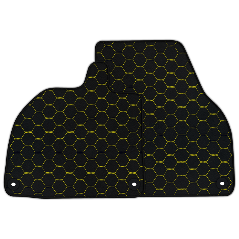 Customizable Leather Floor Mats with Symmetrical Hex Pattern for Lamborghini Temerario (2025-2026)