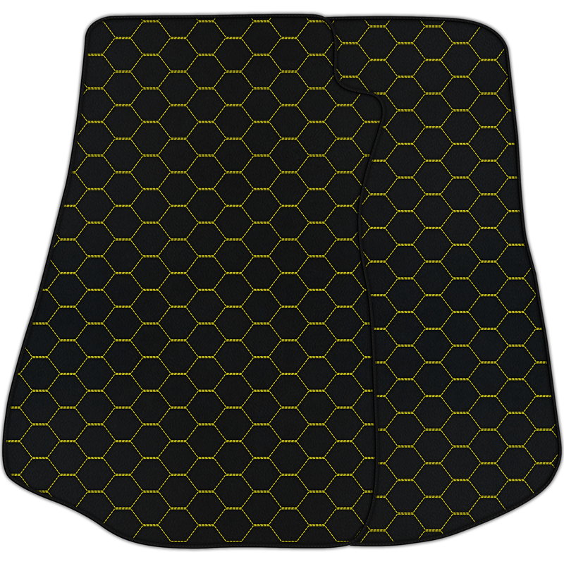 Customizable Leather Floor Mats with Symmetrical Hex Pattern for Chevrolet Corvette C3 (1968-1982)