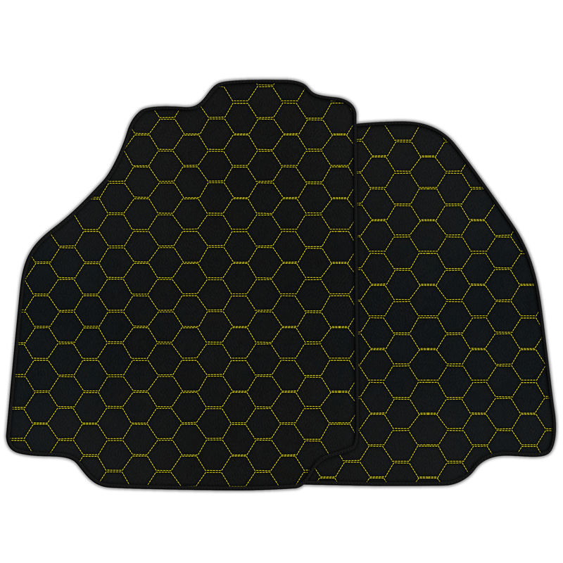 Customizable Leather Floor Mats with Symmetrical Hex Pattern for Ferrari F8 Spider (2019-2023)