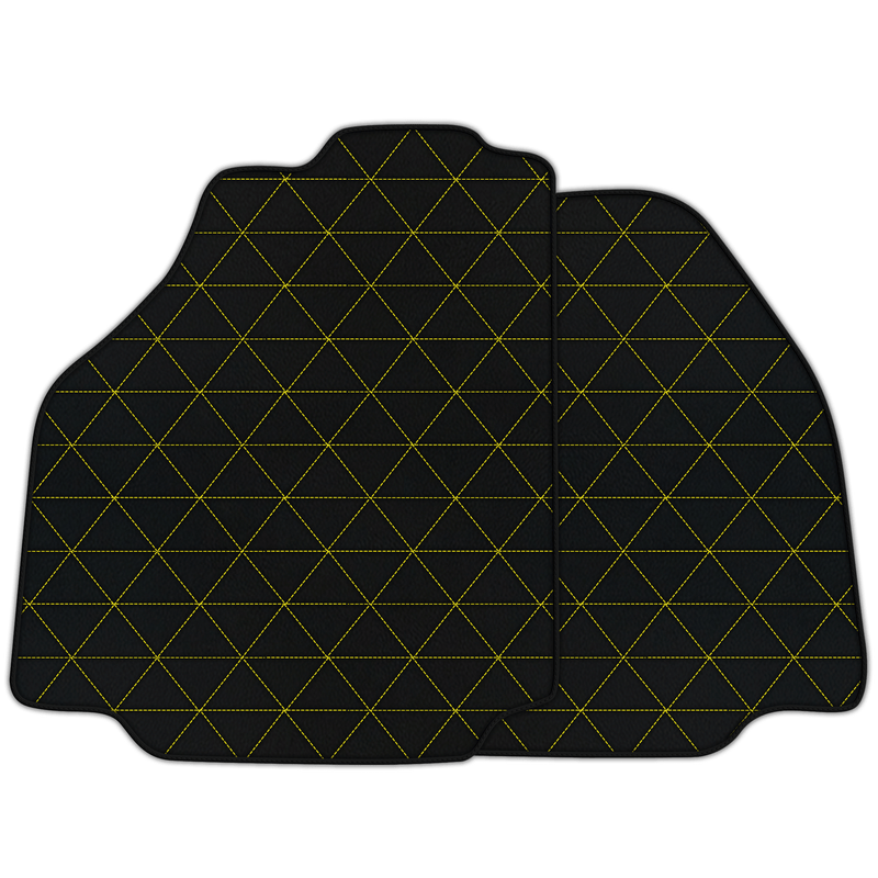 Customizable Leather Floor Mats with Triangle's Pattern for Ferrari F8 Tributo (2019-2023)