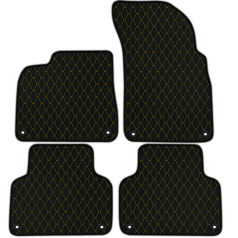 Customizable Leather Floor Mats with Vertical Hex Pattern for Audi Q8 (2018-2023)