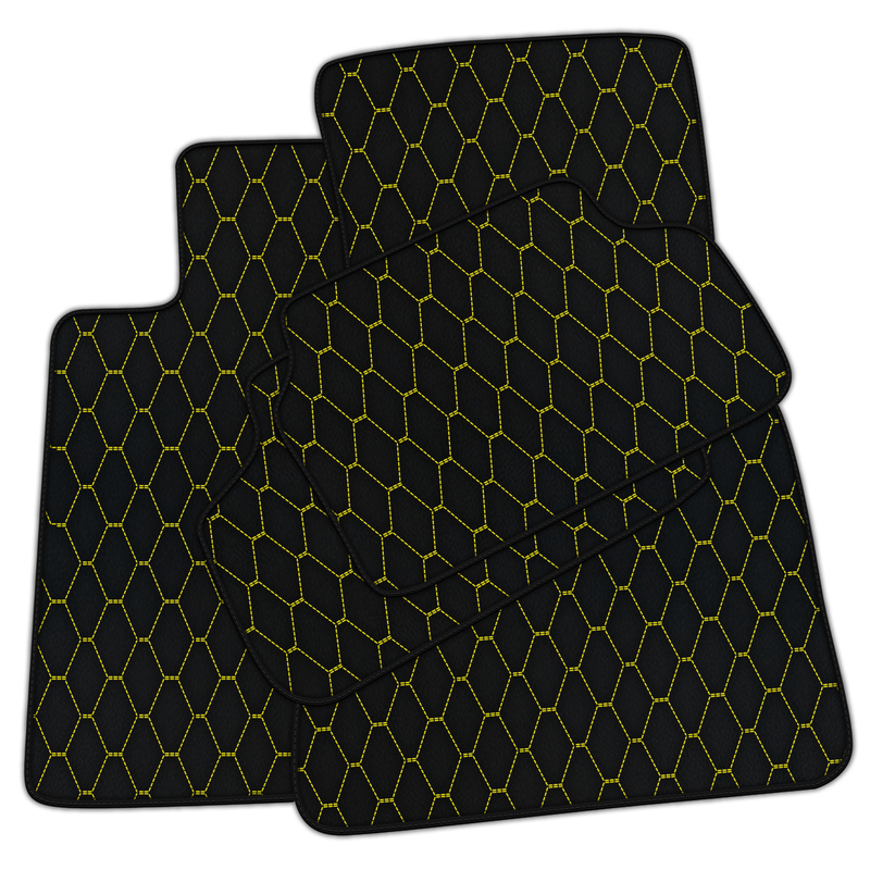 Customizable Leather Floor Mats with Vertical Hex Pattern for BMW G06 SUV (2020-2024)