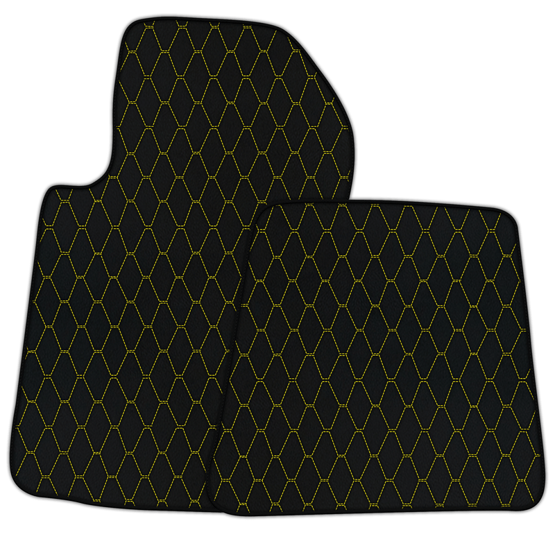 Customizable Leather Floor Mats with Vertical Hex Pattern for Ferrari 612 Scaglietti (2005-2011)