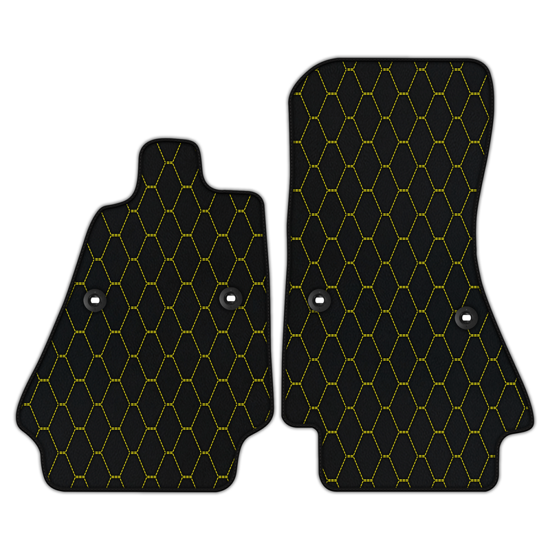 Customizable Leather Floor Mats with Vertical Hex Pattern for Bugatti Chiron (2016-2022)