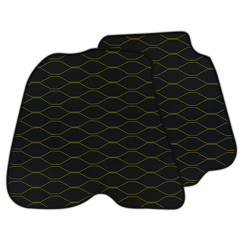 Customizable Leather Floor Mats with Viper Hex Pattern for Ferrari 812 Superfast (2018-2023)