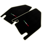 Black Floor Mats for Lamborghini Countach with Italian Flag | Various Trim Colors