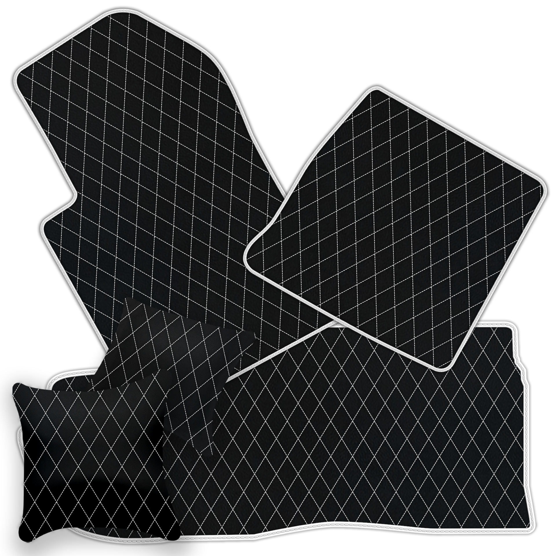 Custom Black Leather Floor Mats for Ferrari 599 Coupe (2006-2012)