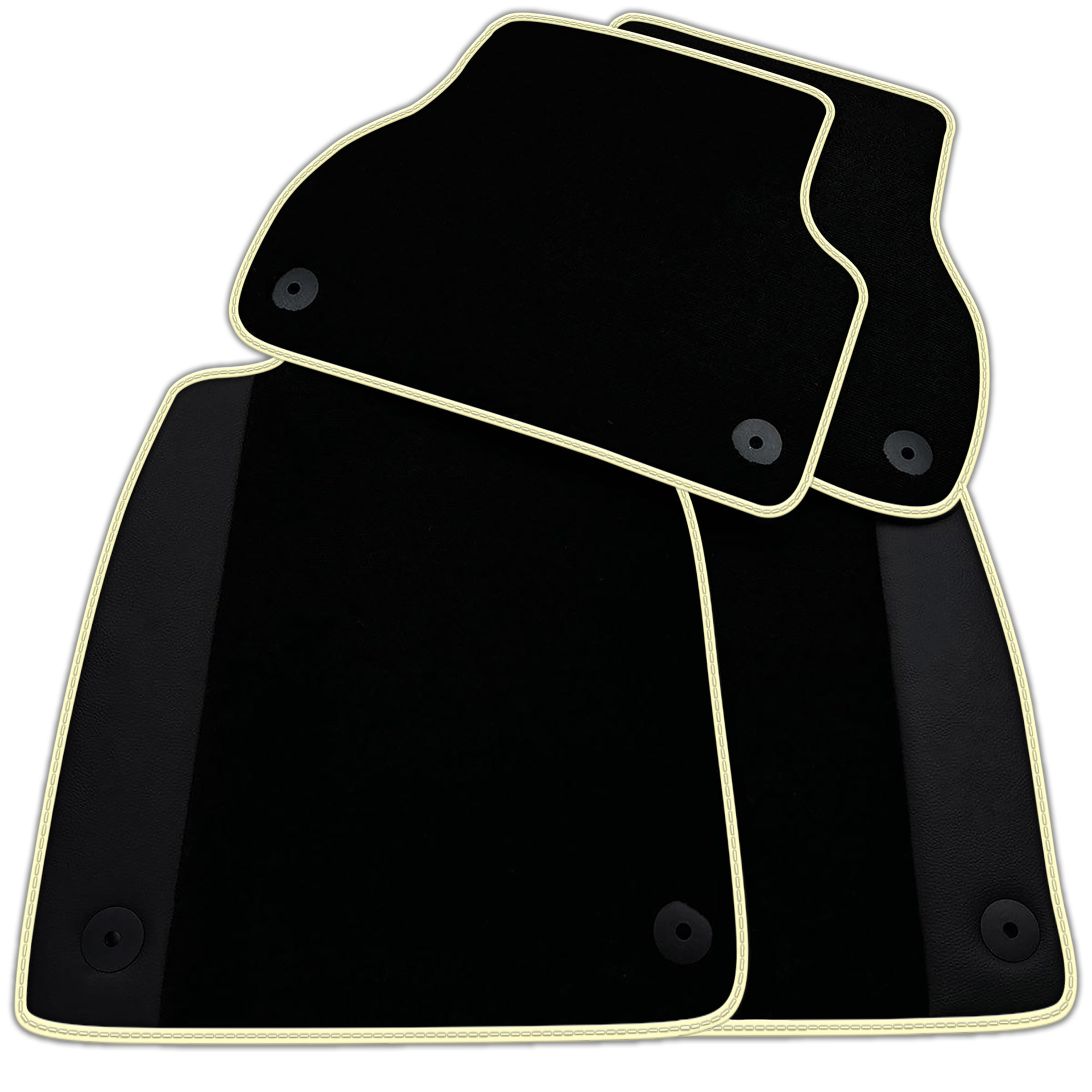 Customizable Black Floor Mats for Audi A4 - B9 Sedan (2015-2018)