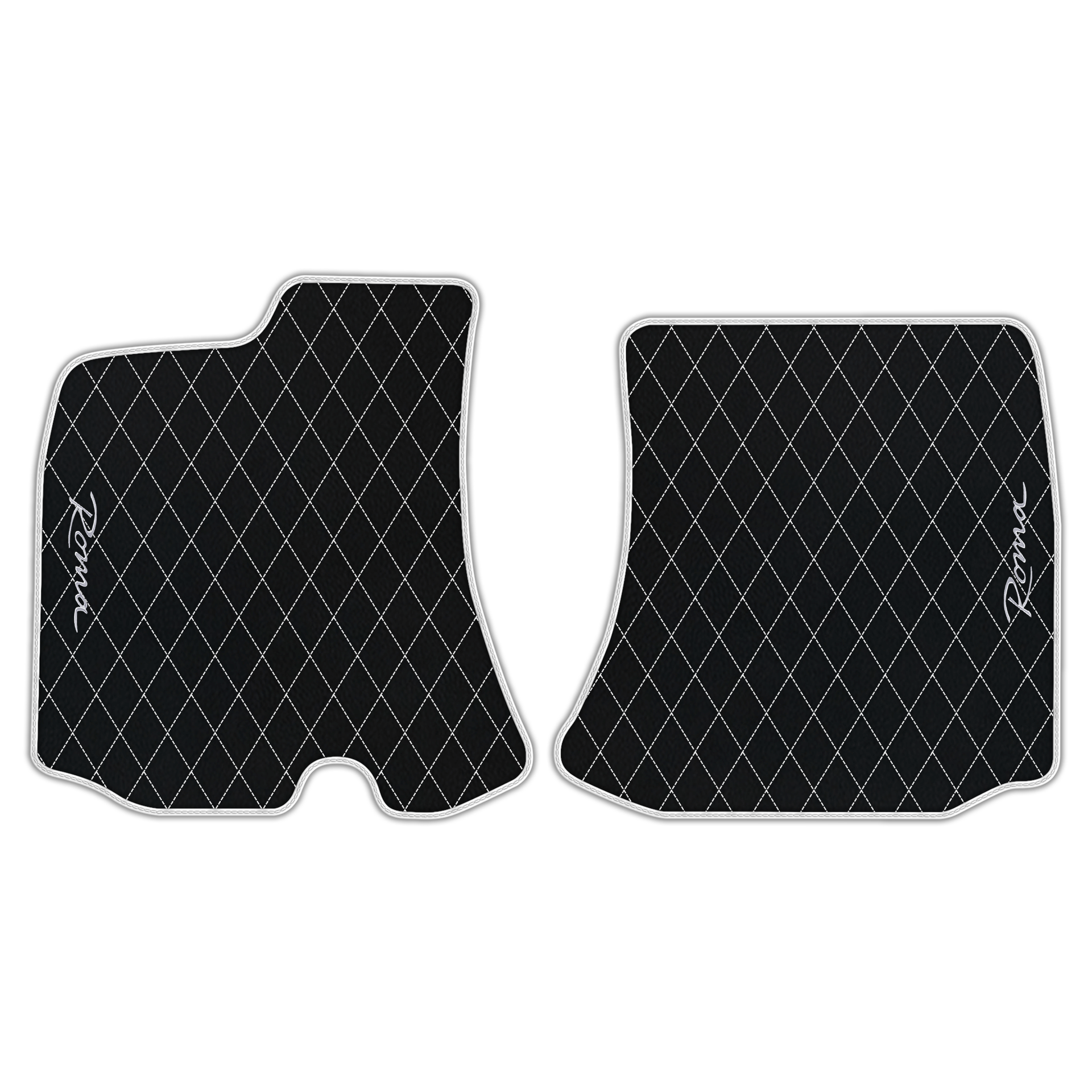 Premium Black Leather Floor Mats for Ferrari Portofino (2018-2023)