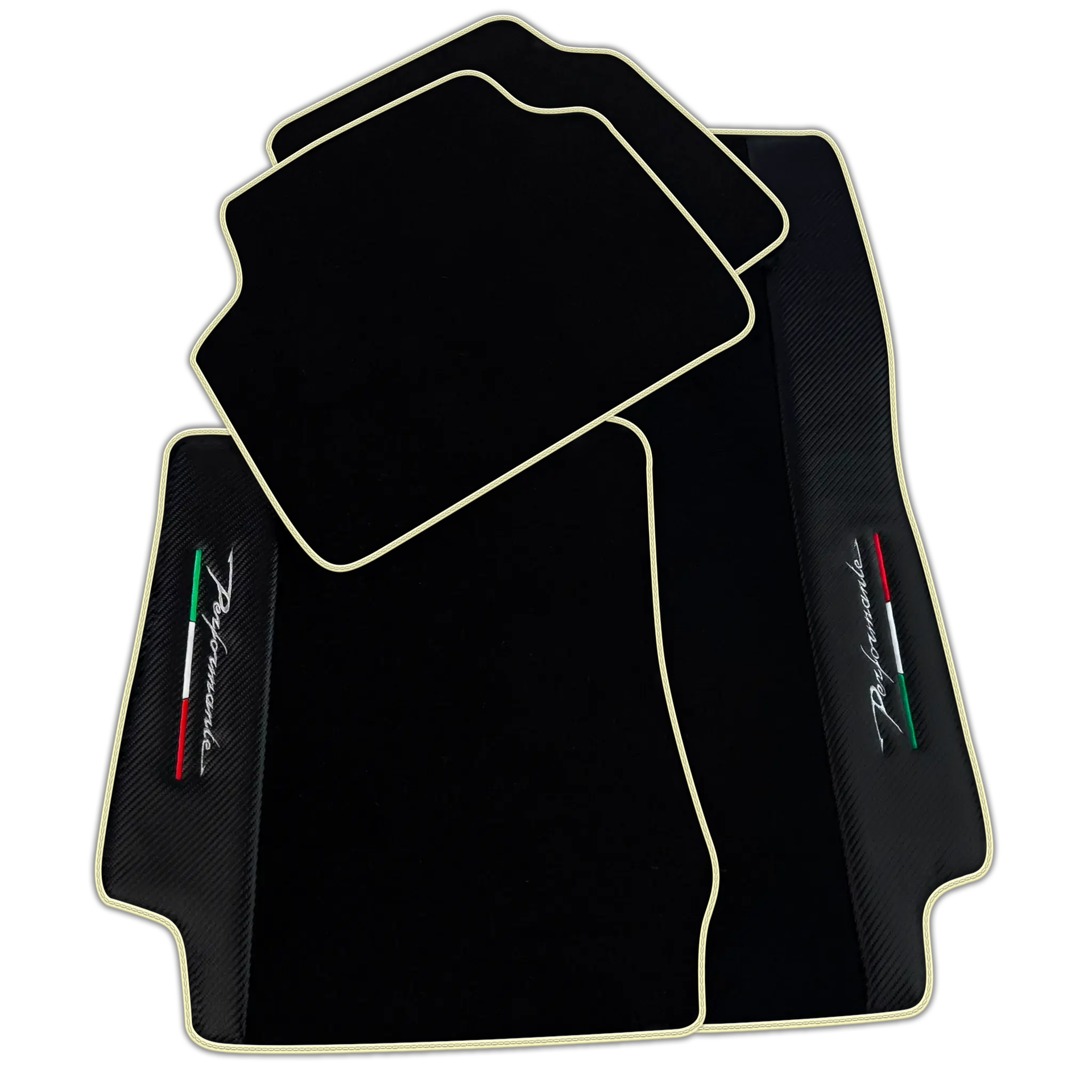 Carbon Fiber Black Floor Mats for Alfa Romeo Giulia (1962-1978) | Performante