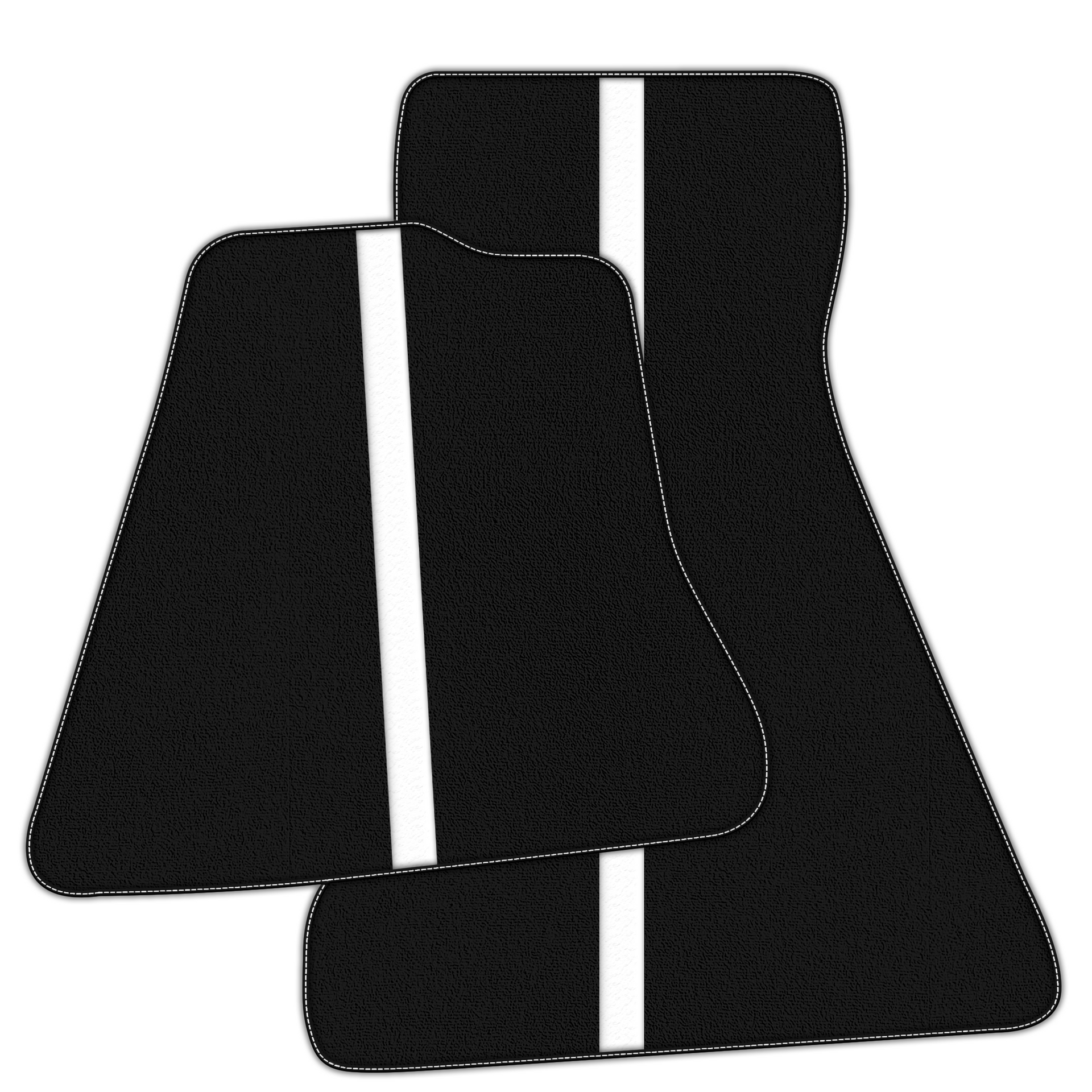 Black Floor Mats with Leather Line for McLaren 750S (2023-2025) - Various Colors