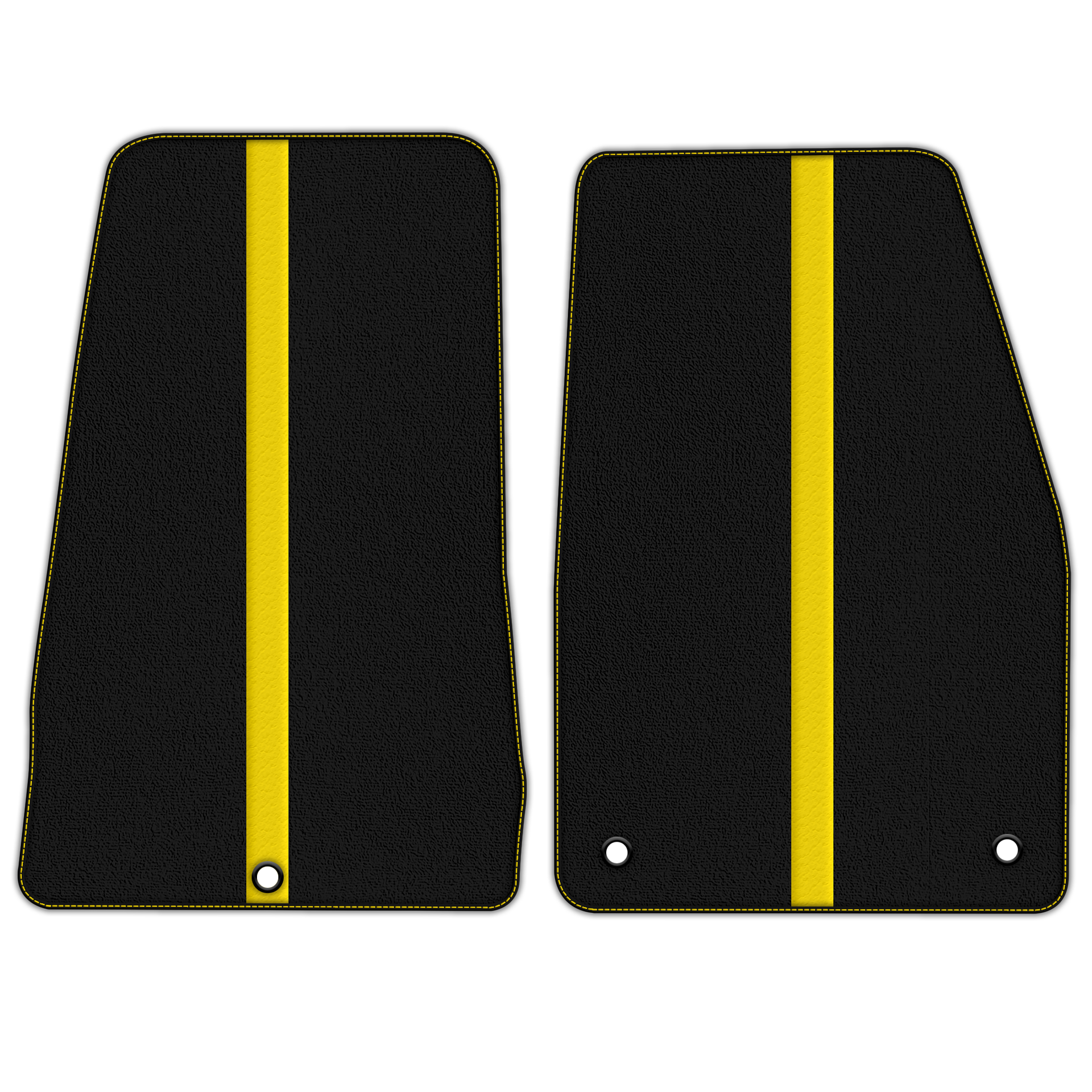 Black Floor Mats with Leather Line for Dodge Viper (2003-2006) - Various Colors
