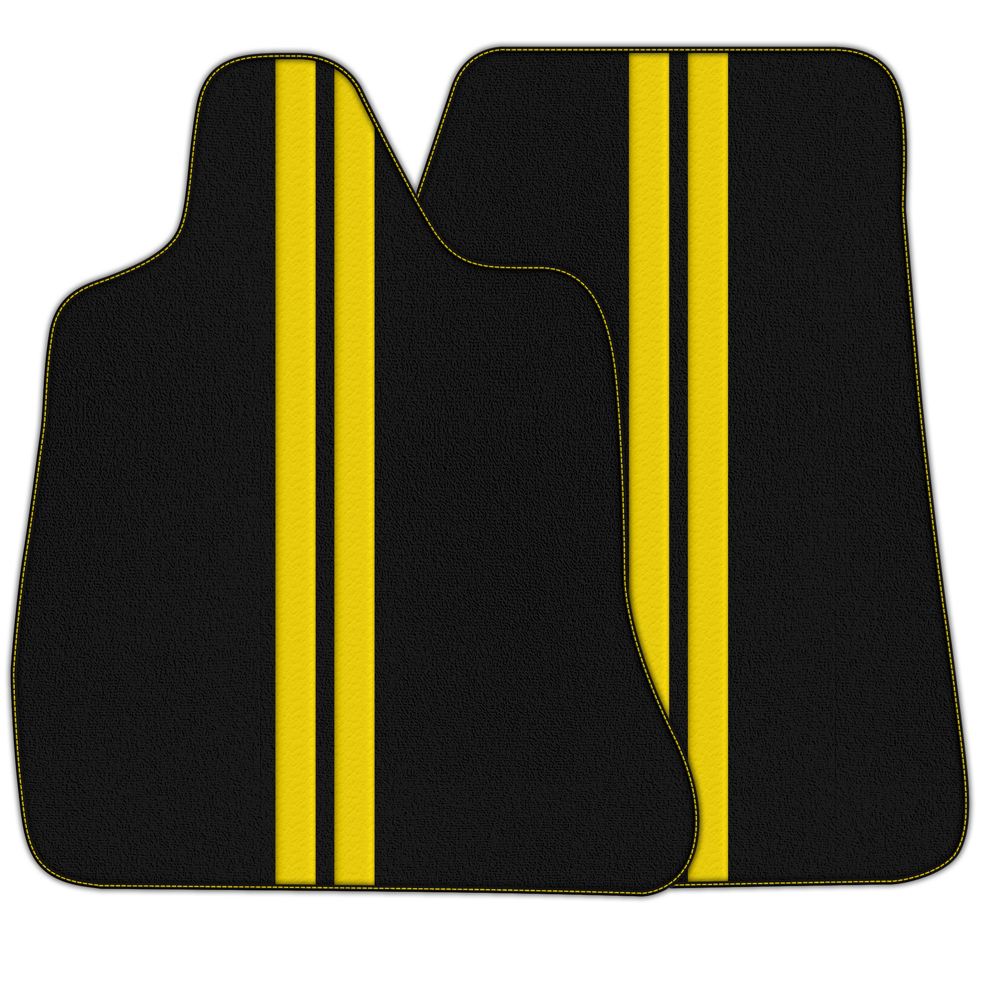 Premium Black Leather-Line Floor Mats for Chevrolet C8 (2020-2024)