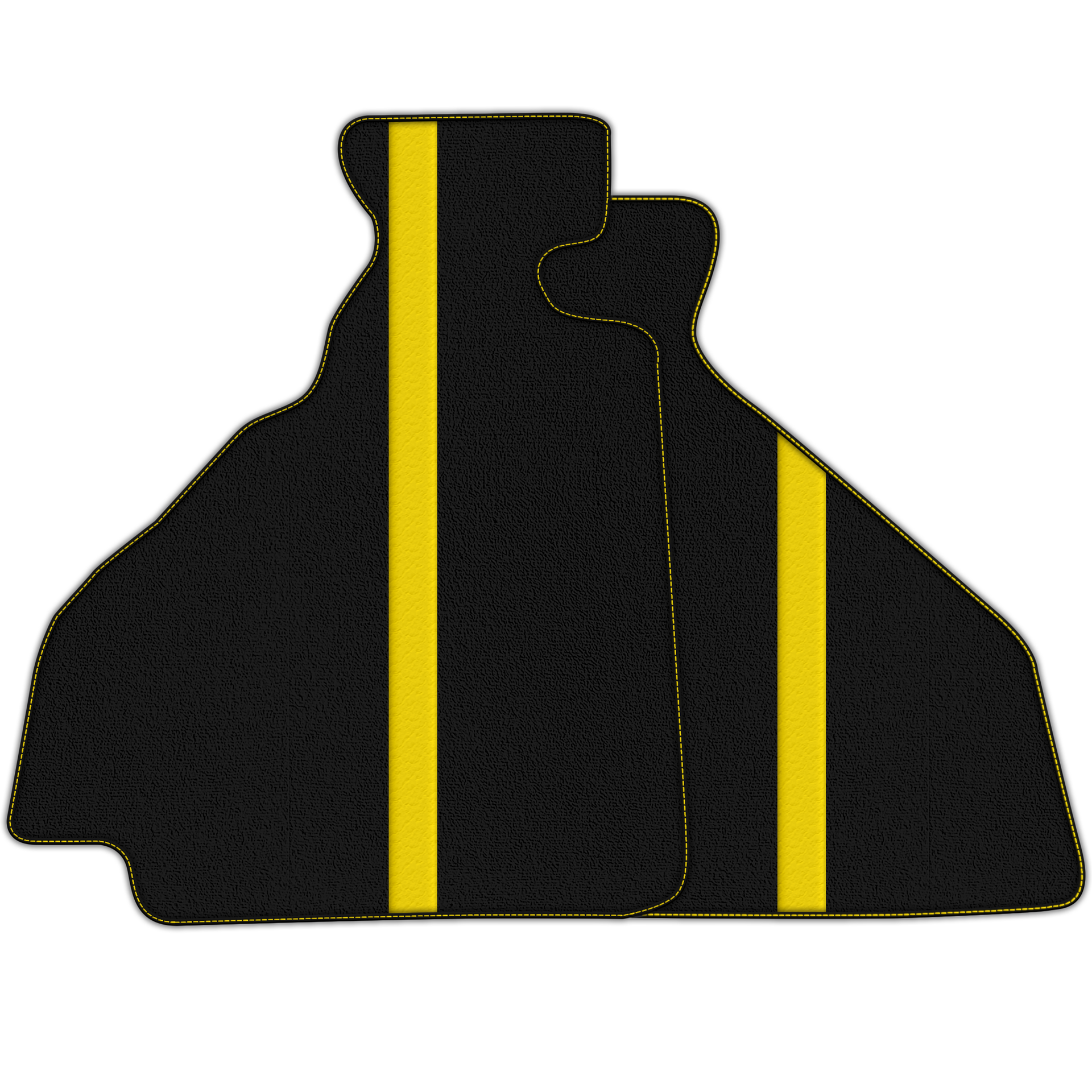 Premium Black Floor Mats for Ferrari 512 TR (1992-1994) | Leather Trim