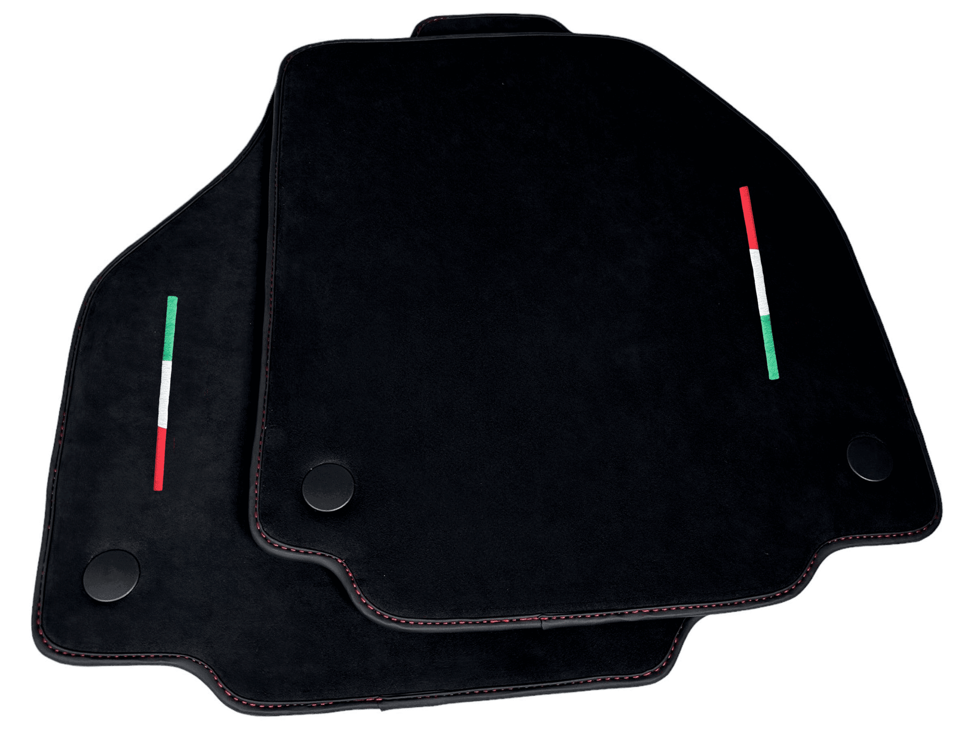 Alcantara Floor Mats for Ferrari 488 Spider 2016-2022 Red Sewing - AutoWin