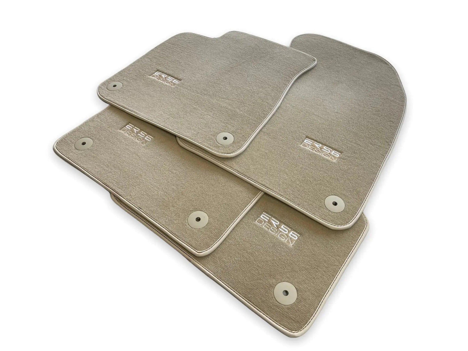 Beige Floor Mats for Audi A3 - 5-door Sportback Hybrid (2021 - 2024) | ER56 Design - AutoWin