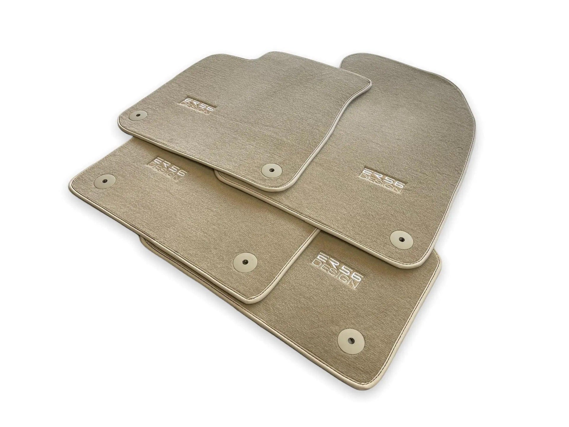 Beige Floor Mats for Audi A6 - C7 Avant (2011-2018) | ER56 Design - AutoWin