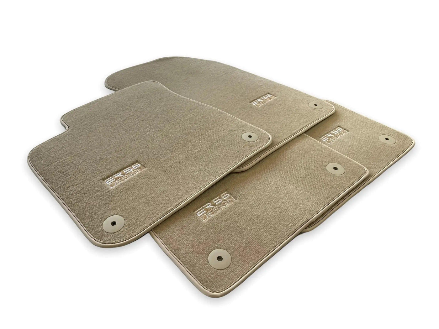 Beige Floor Mats for Audi A6 - C8 Allroad Quattro (2019-2023) | ER56 Design - AutoWin