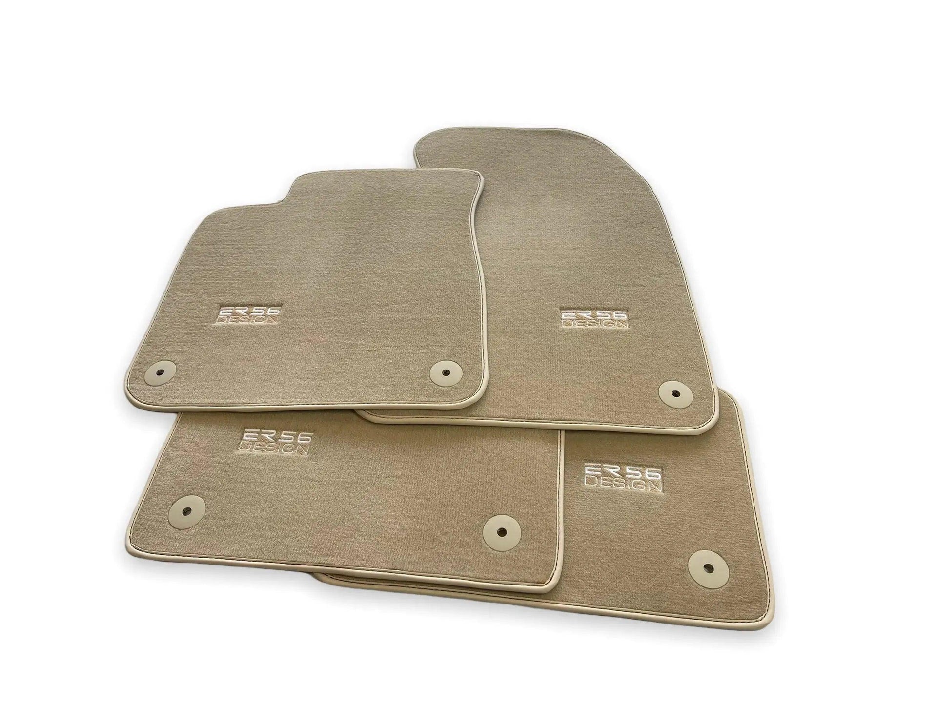 Beige Floor Mats for Audi A6 - C8 Sedan (2018-2023) | ER56 Design - AutoWin