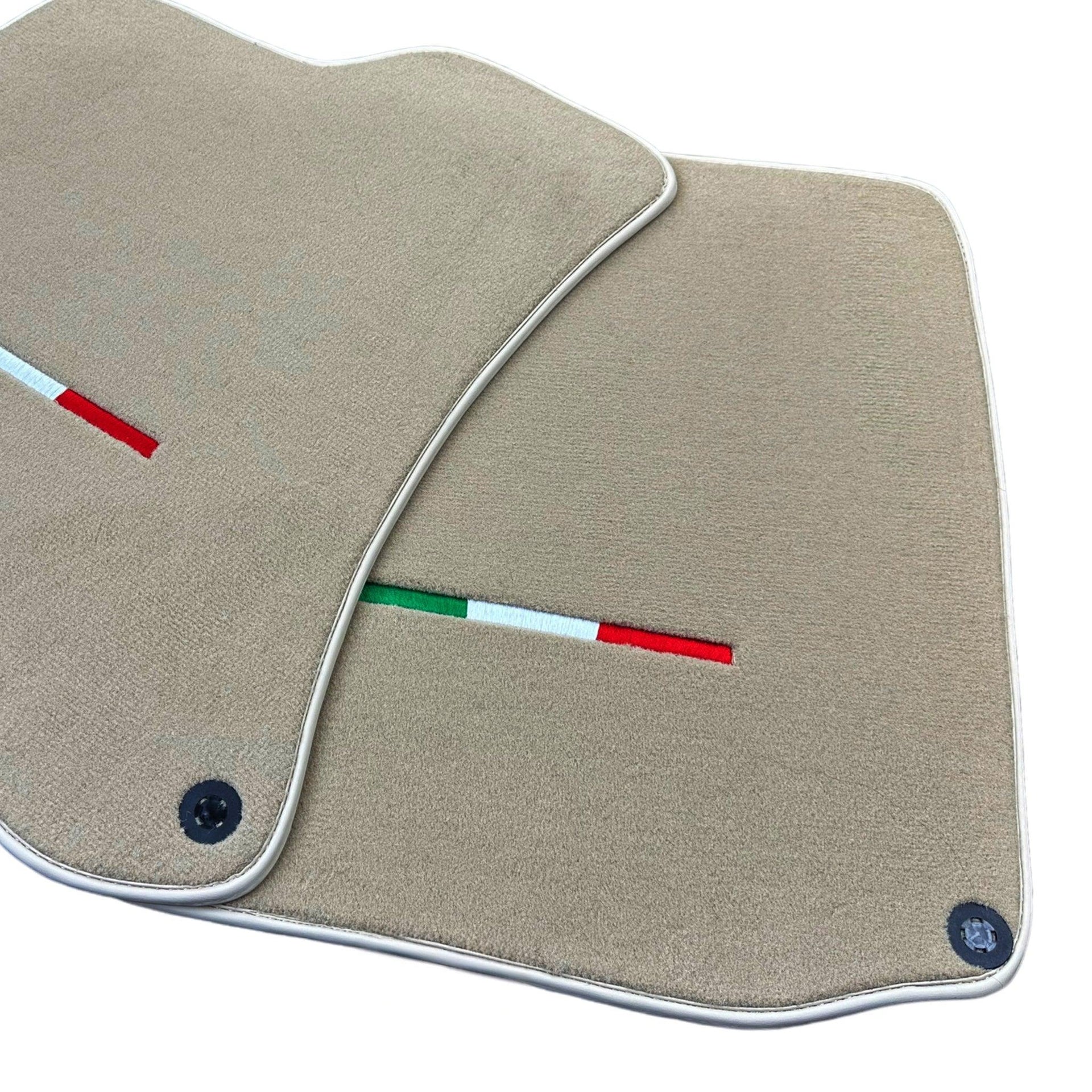 Beige Floor Mats for Ferrari Portofino (2018-2023) Italian Edition - AutoWin