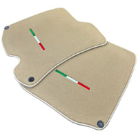 Beige Floor Mats for Ferrari Roma (2021-2024) Italian Edition - AutoWin