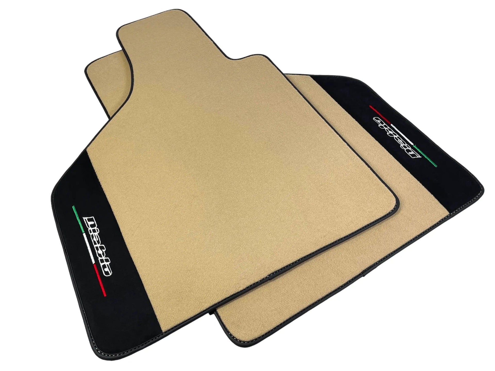 Beige Floor Mats for Lamborghini Diablo 1990-2001 With Alcantara Leather - AutoWin