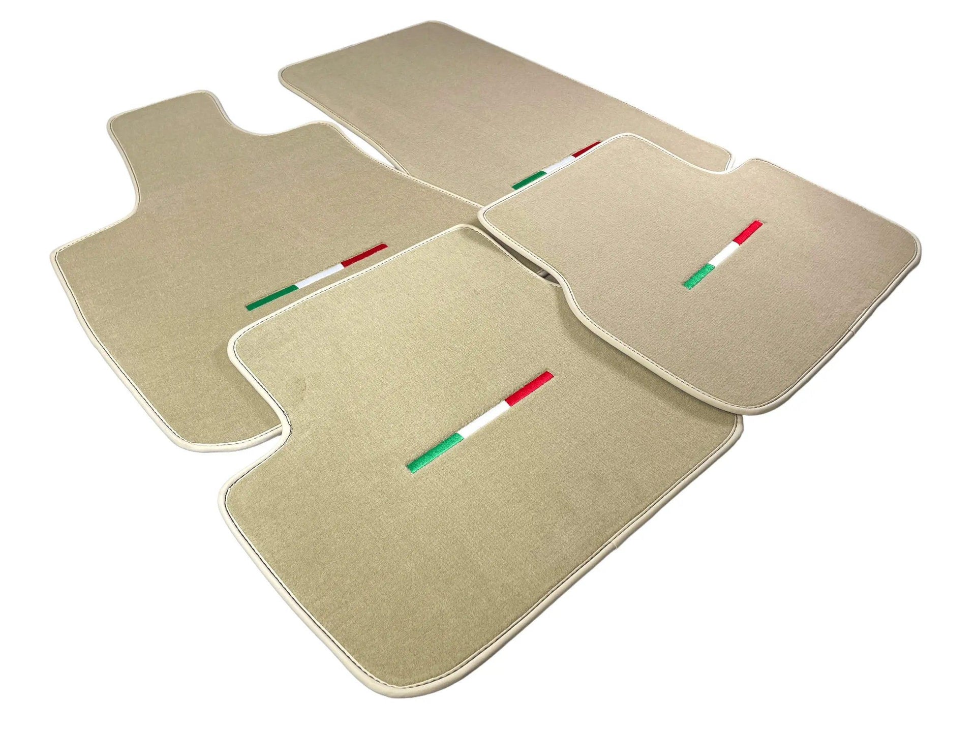Beige Floor Mats For Maserati Ghibli 2013-2022 Italy Edition - AutoWin