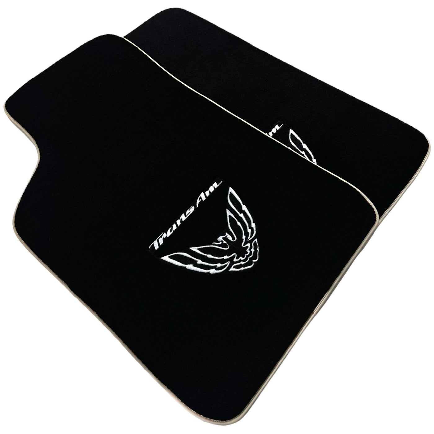 Black Floor Mats Beige Trim for Pontiac FireBird (1970-1981) Trans Am - AutoWin