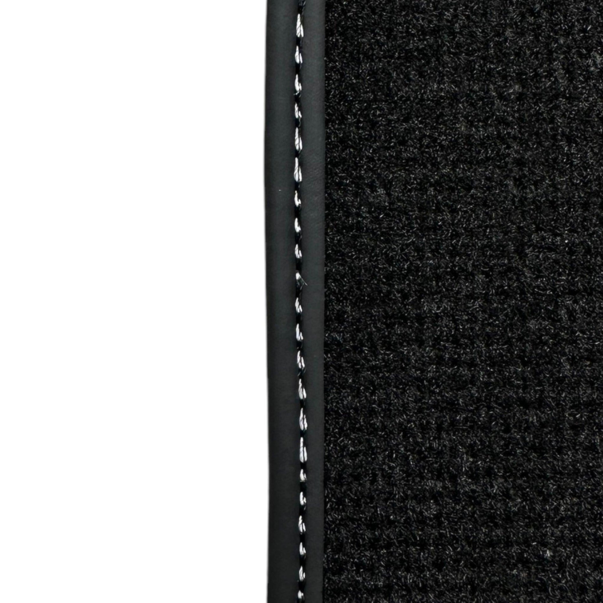 Black Floor Mats for Audi TT MK2 Coupe (2006-2014) with Leather - AutoWin