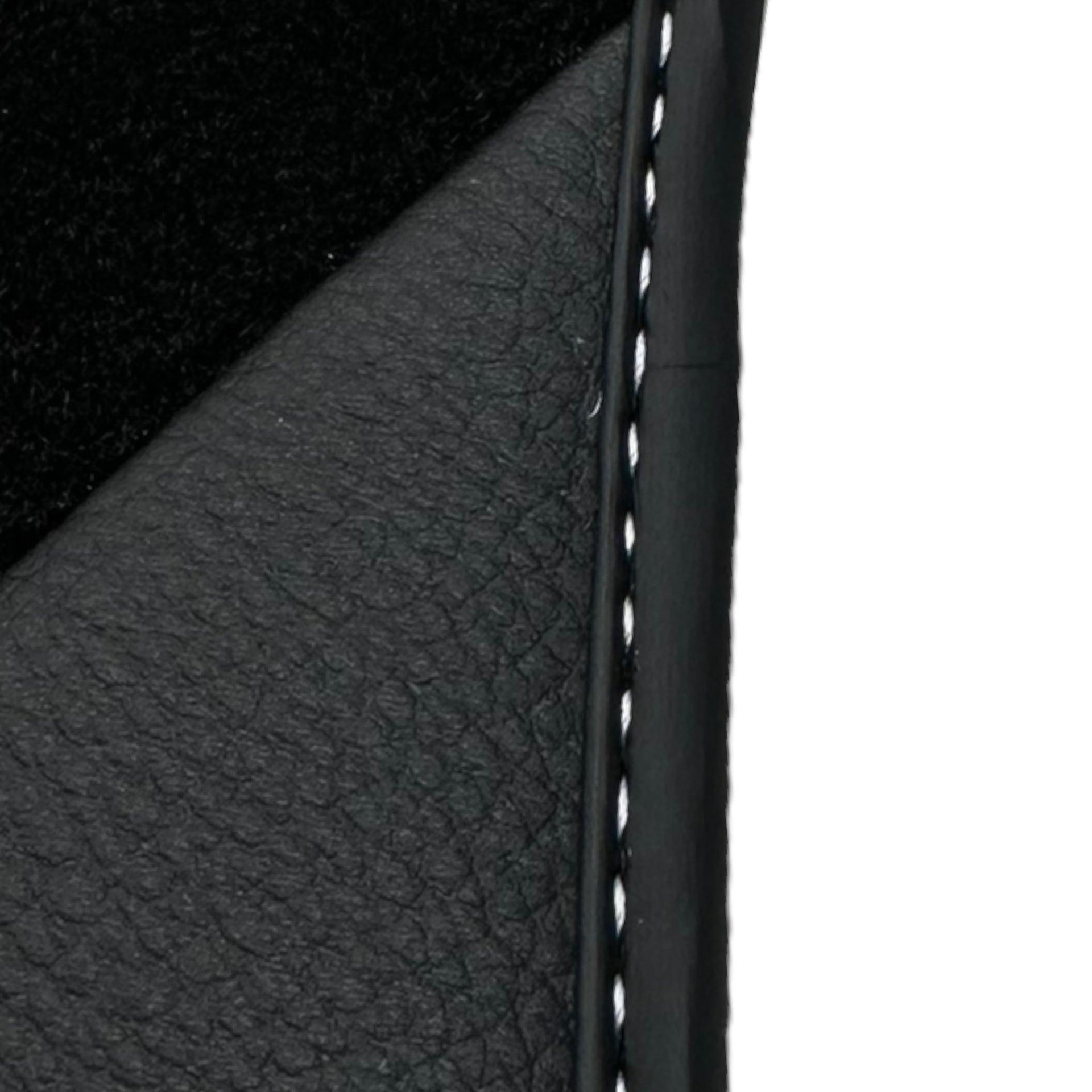 Black Floor Mats for Audi TT MK3 Coupe (2019-2023) with Leather - AutoWin