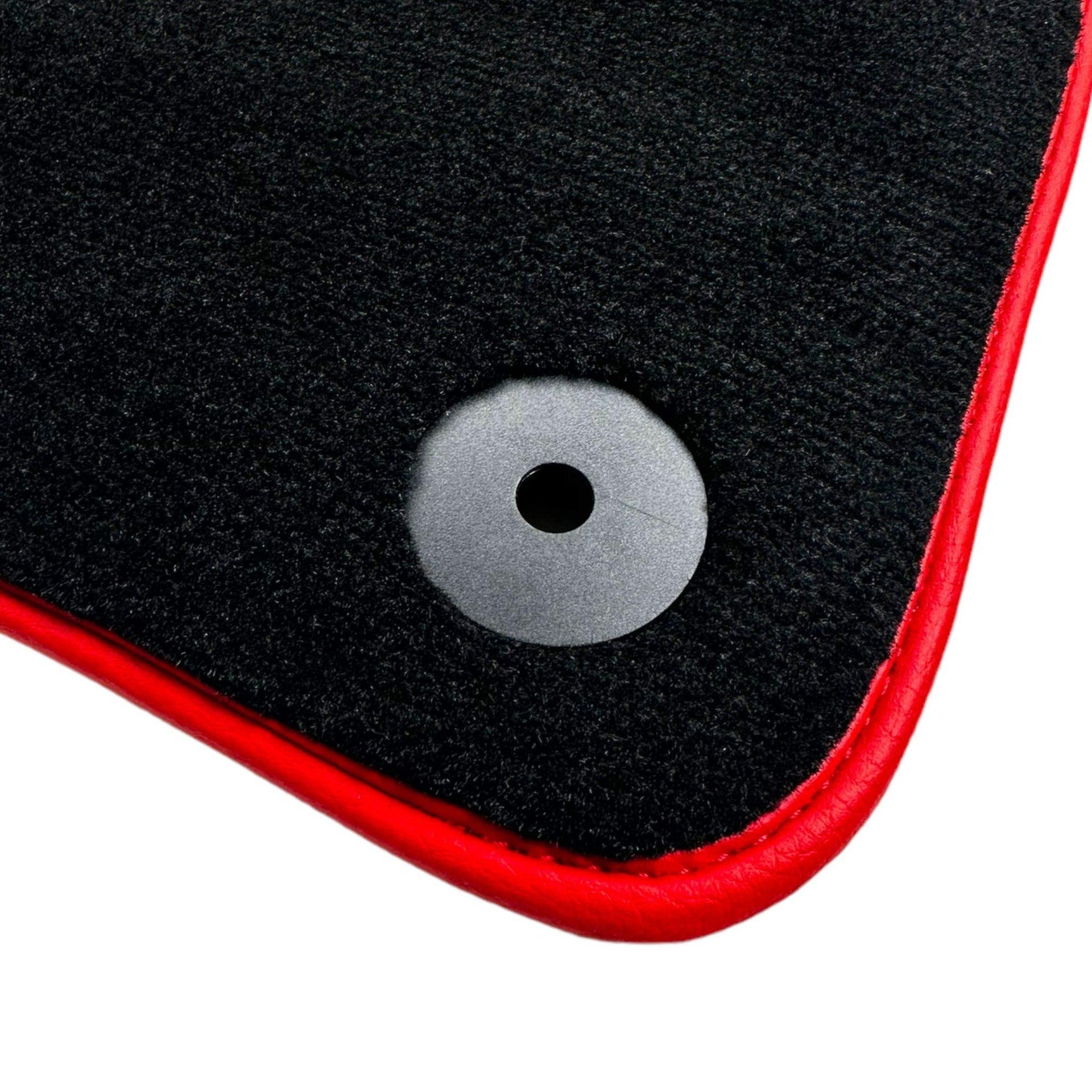 Black Floor Mats for Bentley Flying Spur (2005-2013) with Leather | Red Trim - AutoWin