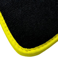 Black Floor Mats For BMW 3 Series E90 | Fighter Jet Edition | Yellow Trim - AutoWin