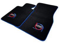 Black Floor Mats For BMW 4 Series G22 Coupe ER56 Design Limited Edition Blue Trim - AutoWin