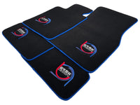 Black Floor Mats For BMW 4 Series G26 Gran Coupe ER56 Design Limited Edition Blue Trim - AutoWin