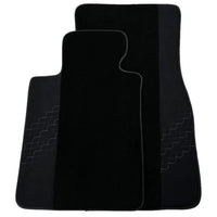 Black Floor Mats for BMW 5 Series G30 Sedan (2016-2023) with Alcantara Leather - AutoWin