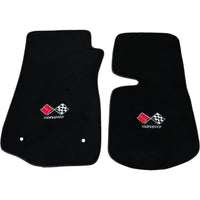 Black Floor Mats for Chevrolet Corvette C3 (1968-1982) | Black Trim - AutoWin