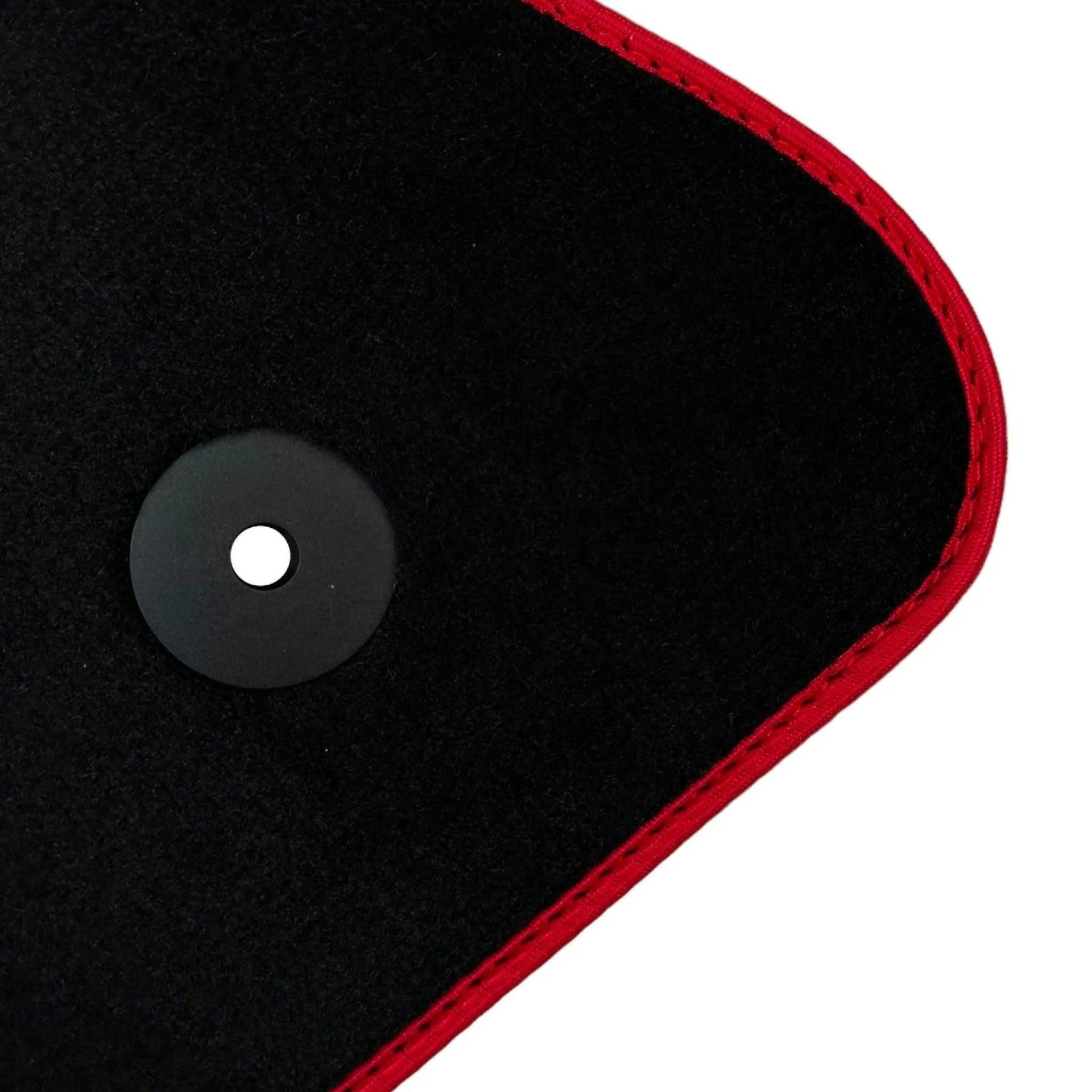 Black Floor Mats For Chevrolet Corvette C7 (2014-2019) | Red Trim - AutoWin