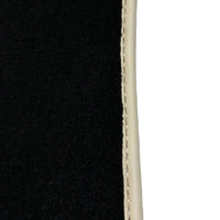 Black Floor Mats For Chevrolet Corvette C7 Targa Top (2014-2019) with Beige Trim - AutoWin