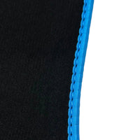 Black Floor Mats For Chevrolet Corvette C8 (2020-2024) with Blue Trim - AutoWin