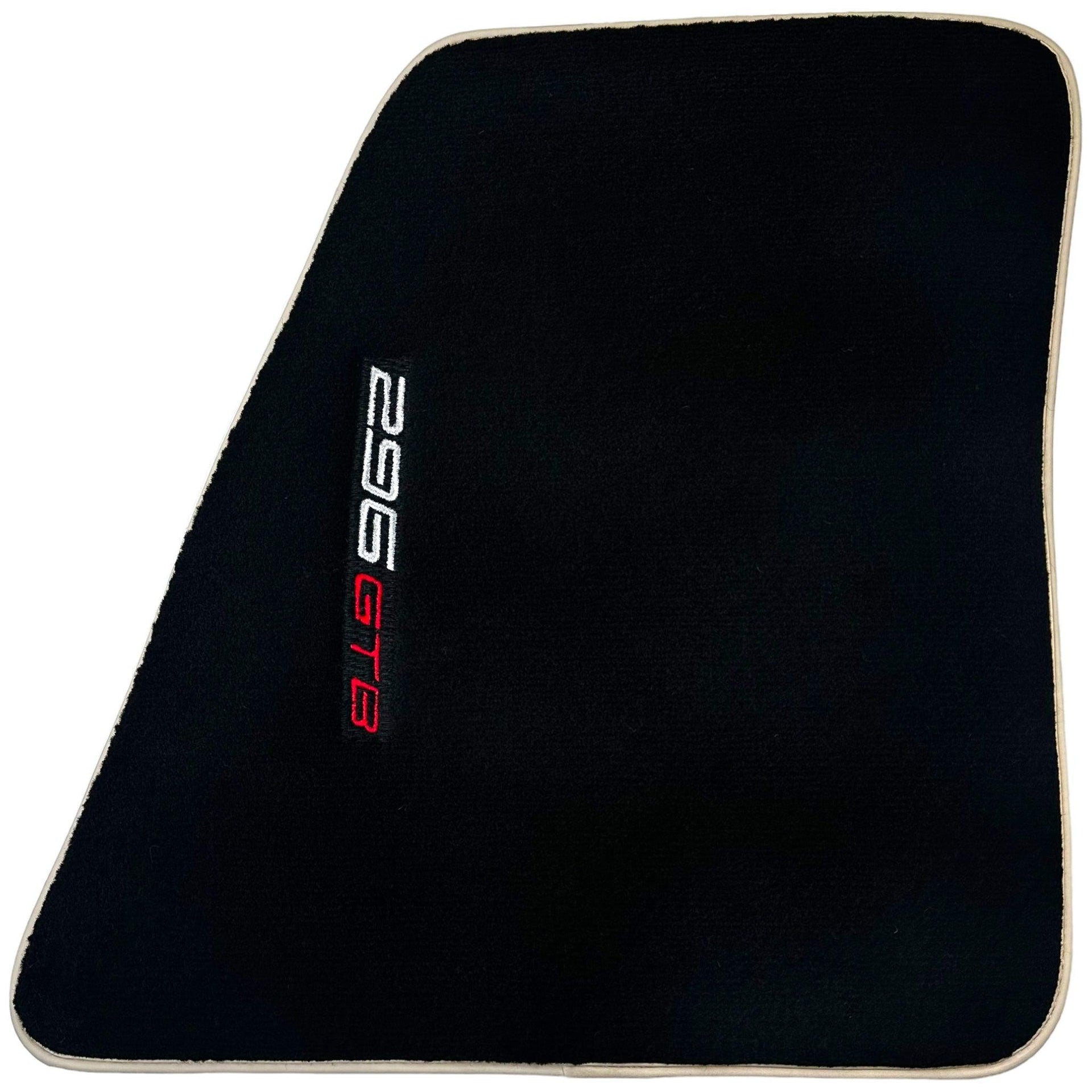 Black Floor Mats for Ferrari 296 GTB (2022-2024) with Beige Trim - AutoWin