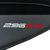 Black Floor Mats for Ferrari 296 GTB (2022-2024) with Leather - AutoWin