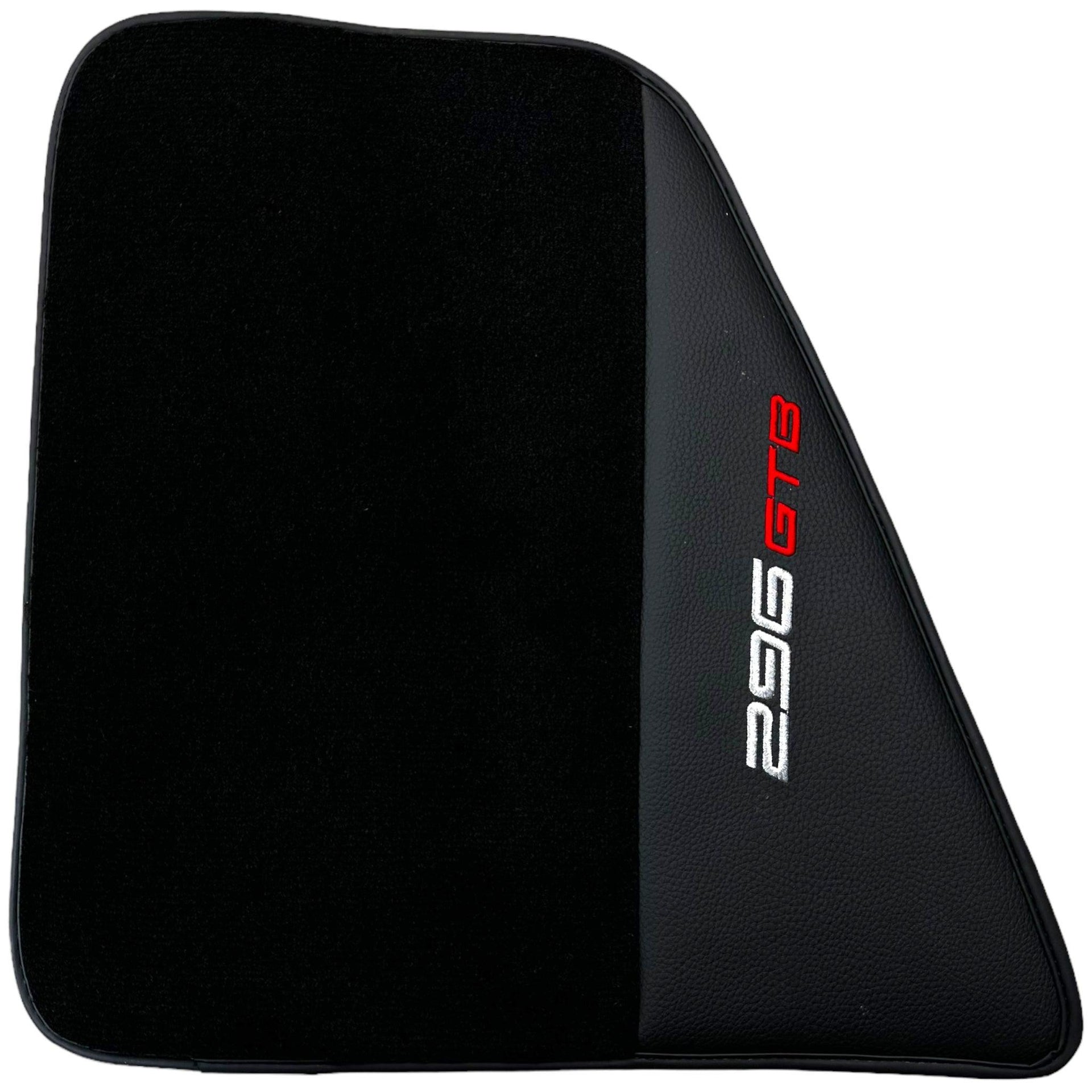 Black Floor Mats for Ferrari 296 GTB (2022-2024) with Leather - AutoWin